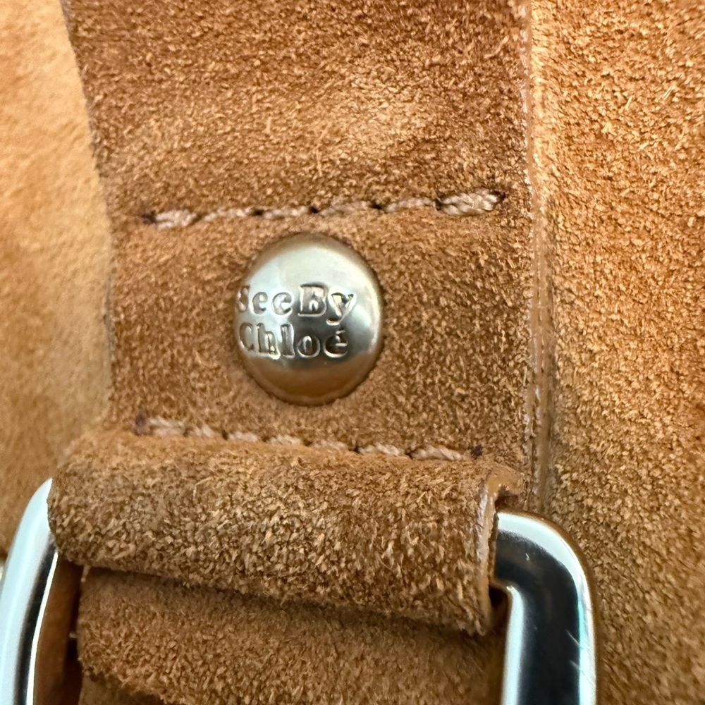 See By Chloé Collins Suede Crossbody Saddle Bag - Picture 7 of 15